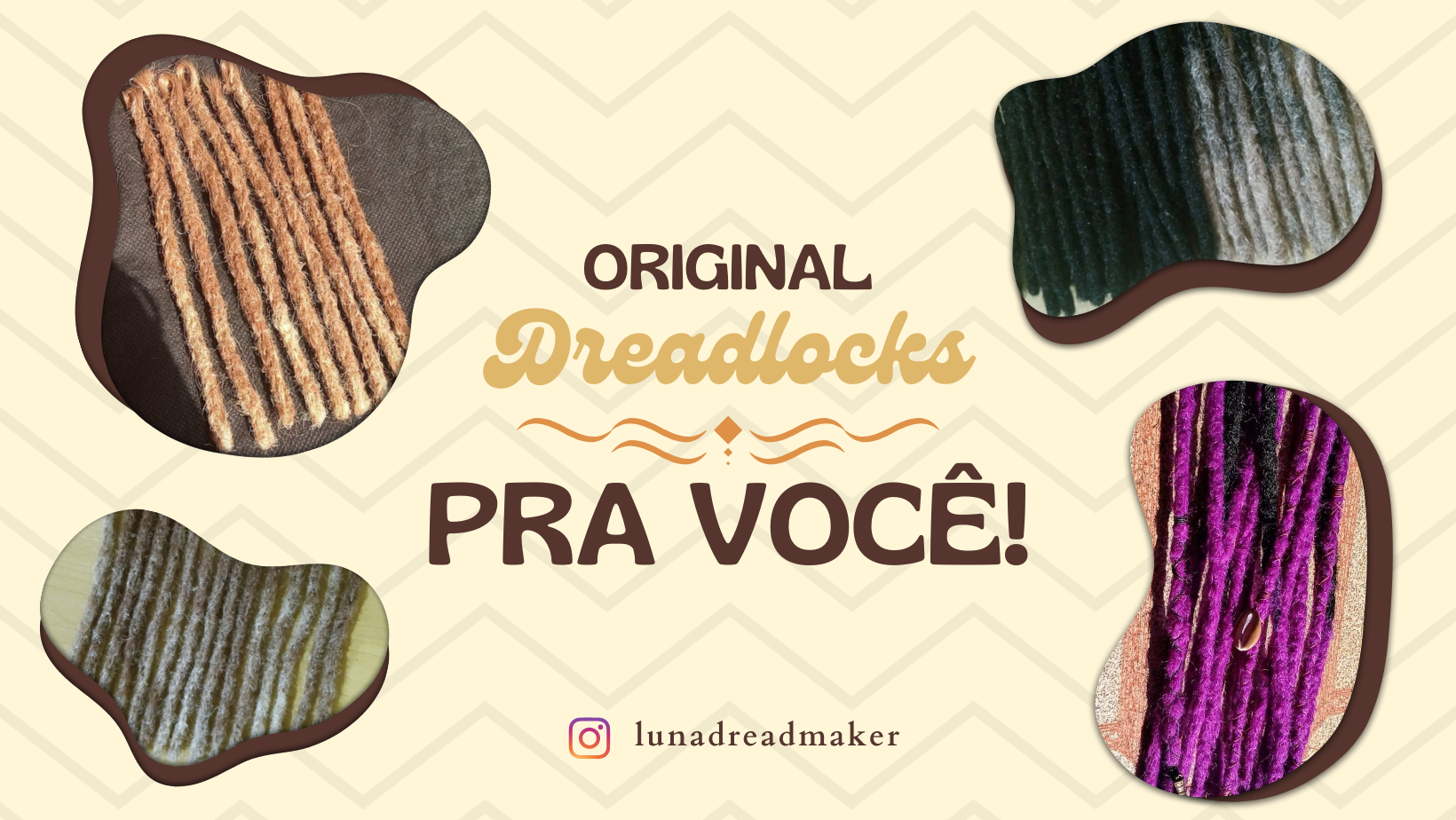 Capa contendo alguns Dreadlocks Artesanais