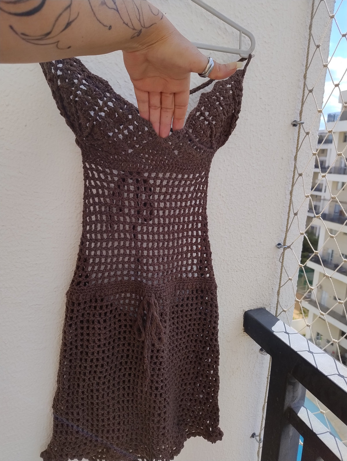 Vestido/saída de praia Sereia 🧜🏼‍♀️ Marrom