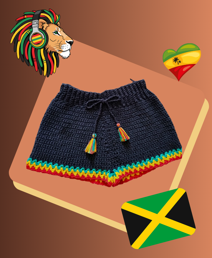 Shorts de Croché – Viva o Reggae